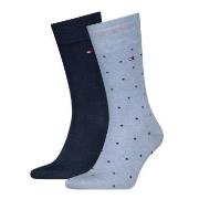 Tommy Hilfiger Strømper 2P Men Dot Socks Marine/Blå Str 43/46 Herre
