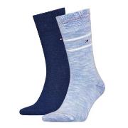 Tommy Hilfiger Strømper 2P Men Slub Classic Socks Marine/Blå Str 39/42...