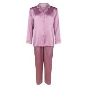 Lady Avenue Pure Silk Basic Pyjamas Rosa silke XX-Large Dame