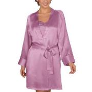 Lady Avenue Pure Silk Short Kimono Rosa silke X-Large Dame