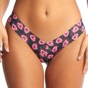 Hanky Panky Truser Printed Low Rise Thong Svart/Rosa nylon One Size Da...