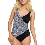 Damella Julia Patterned Swimsuit Svart 46 Dame