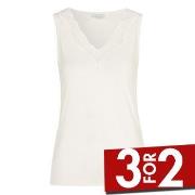 Damella Bamboo Lace Tank Top Hvit Bambus Medium Dame