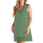 Damella Viscose Plain Sleeveless Nightdress Grønn viskose Small Dame