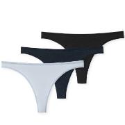 Schiesser Truser 3P 95-5 Organic Cotton Thong Blå/Lysblå økologisk bom...