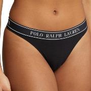 Polo Ralph Lauren Truser Mid Rise Thong Svart Large Dame