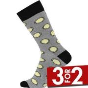 Claudio Strømper 3P Patterned Cotton Socks Grå/Gul Str 40/47 Herre