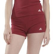 adidas Truser Active Flex Ribbed Boxer Shorts Rød bomull Small Dame