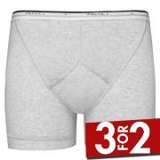 Jockey Cotton Midway Brief Grå bomull Small Herre