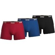 BOSS 3P Cotton Stretch Boxer Brief Long Svart/Blå bomull XX-Large Herr...