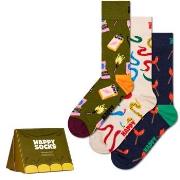 Happy socks Strømper 3P Happy Camper Socks Gift Set Mixed bomull Str 3...