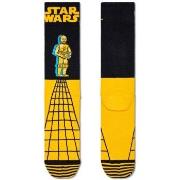 Happy socks Strømper Star Wars C-3PO Sock Svart/Gul bomull Str 41/46