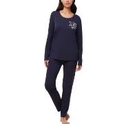 Triumph PK 03 Long Sleeve Pyjama Set Marine bomull 46 Dame