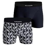 Björn Borg 2P Premium Cotton Stretch Boxer 2354 Svart stripet bomull S...