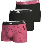 adidas 3P Active Flex Cotton Trunk Svart/Rosa bomull Large Herre