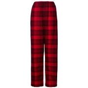 Calvin Klein Long Flannel Sleep Pant Svart/Rød bomull Large Dame