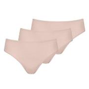 Mey Truser 3P Organic Cotton American Briefs Beige bomull 44 Dame