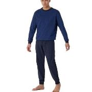 Schiesser Comfort Essentials Long Pyjamas Marine bomull 48 Herre