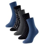 Schiesser Strømper 5P Women Blue Bird Socks Marine Str 39/42 Dame