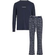 Calvin Klein Modern Structure Sleep Pant Set Marine mønster Medium Dam...