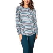 Lady Avenue Bamboo Long-Sleeve Pyjama Mixed Small Dame