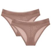 Triumph Truser 2P Tempting Sheer Highleg Tai Beige polyester Large Dam...