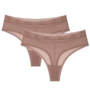 Triumph Truser 2P Tempting Sheer Highwaist String Beige polyester Smal...