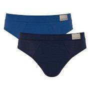 Sloggi 2P For Men GO Natural Brief Blå bomull Small Herre