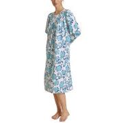 Calida Soft Cotton Nightshirt 33000 Hvit/Blå bomull Small Dame