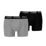 Puma 2P Men Everyday Basic Boxer Svart/Grå bomull Medium Herre