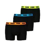 Puma 3P Men Everyday Boxer Svart/Oransje bomull Small Herre