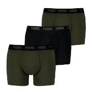 Puma 3P Men Everyday Boxer Svart/Grønn bomull Medium Herre