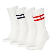 Tommy Hilfiger Strømper 4P Men Sport Stripe Sock Hvit Str 39/42 Herre