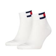 Tommy Men Uni Flag Quarter Sock Strømper 2P Hvit Str 39/42 Herre