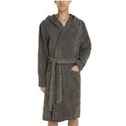 Tommy Hilfiger Cotton Hooded Bathrobe Grå bomull X-Large Herre