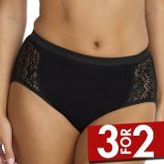 Damella Truser Brief 17860 Midi Svart bomull Medium Dame