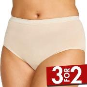 Damella Truser Classic Cotton Midi Brief Pudder bomull Small Dame