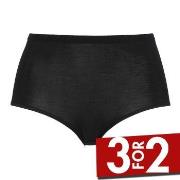 Damella Truser High Waist Maxi Brief Svart merinoull 38 Dame