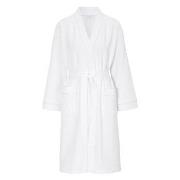 Damella Waffle Knit Robe Hvit bomull Medium Dame