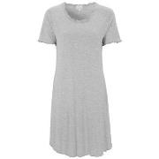 Damella Bamboo Plain Short Sleeve Nightdress Lysgrå Bambus XX-Large Da...