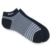 BOSS Strømper 2P Bamboo Ankle Socks Mørkblå Str 43/46 Herre