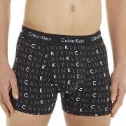 Calvin Klein 3P Cotton Stretch Trunks Svart Mønster bomull Large Herre