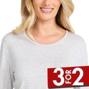 Damella Bamboo Long Sleeve Top Grå Bambus Medium Dame