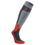 Seger Strømper Byggmark Mid Compression Sock Rød/Grå Str 40/42