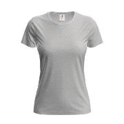 Stedman Classic Women T-shirt Lysgrå bomull Medium Dame