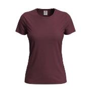 Stedman 4P Classic Women T-shirt Vinrød  bomull Small Dame