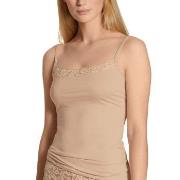 Calida Natural Comfort Lace Spaghetti Top Beige bomull Medium Dame