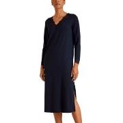 Calida Elegant Dreams Long Nightdress Mørkblå modal Medium Dame