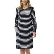 Schiesser Women Longsleeve Nightdress Blå/Hvit bomull 44 Dame