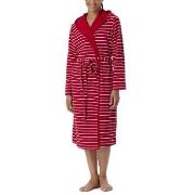 Schiesser Women Terry Bathrobe Rød/Hvit  Medium Dame